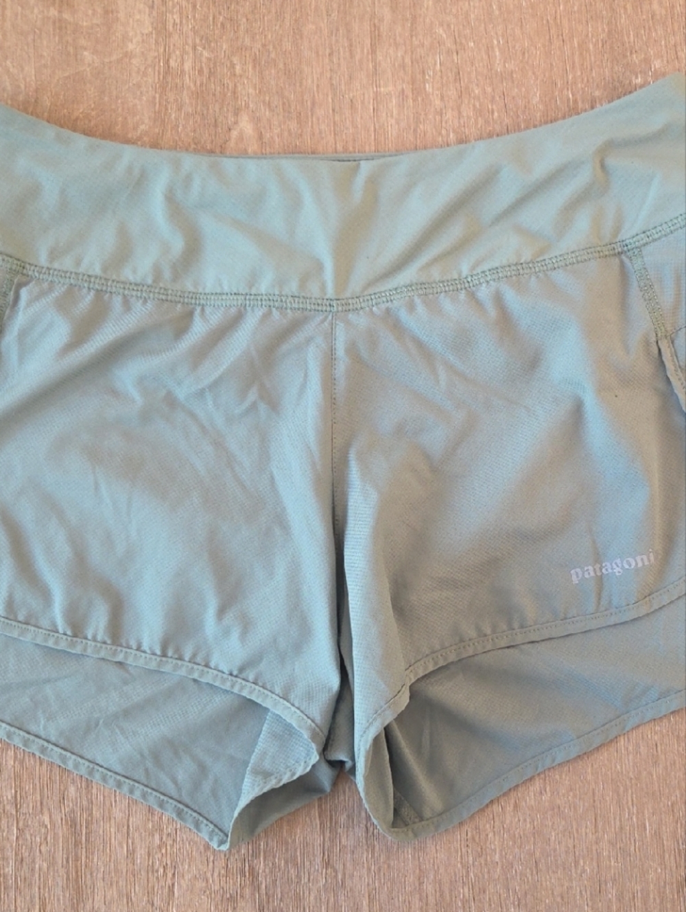 Patagonia Sage Green Performance Running Shorts